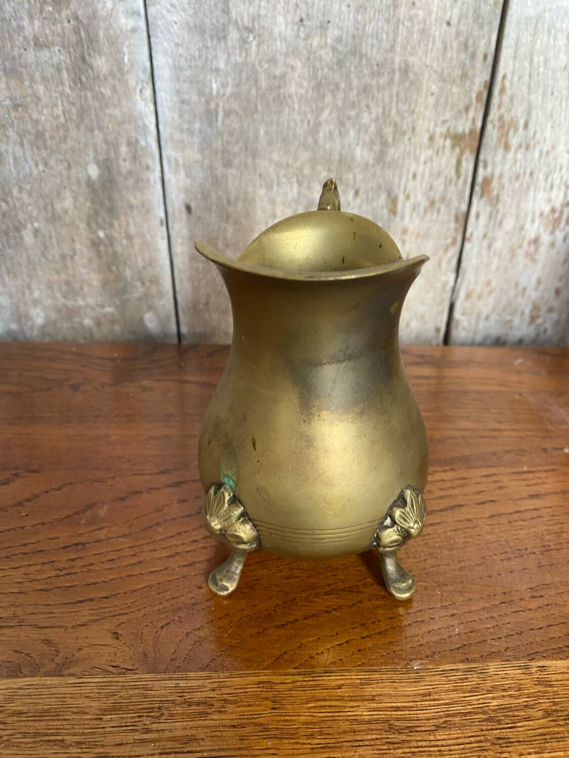 Antique brass creamer pitcher tableware kitchen vintage