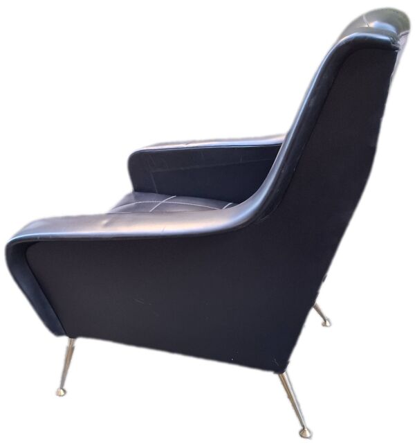 Lot 2 fauteuils noirs Erton