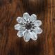 Glass flower candle holder vintage taper candle