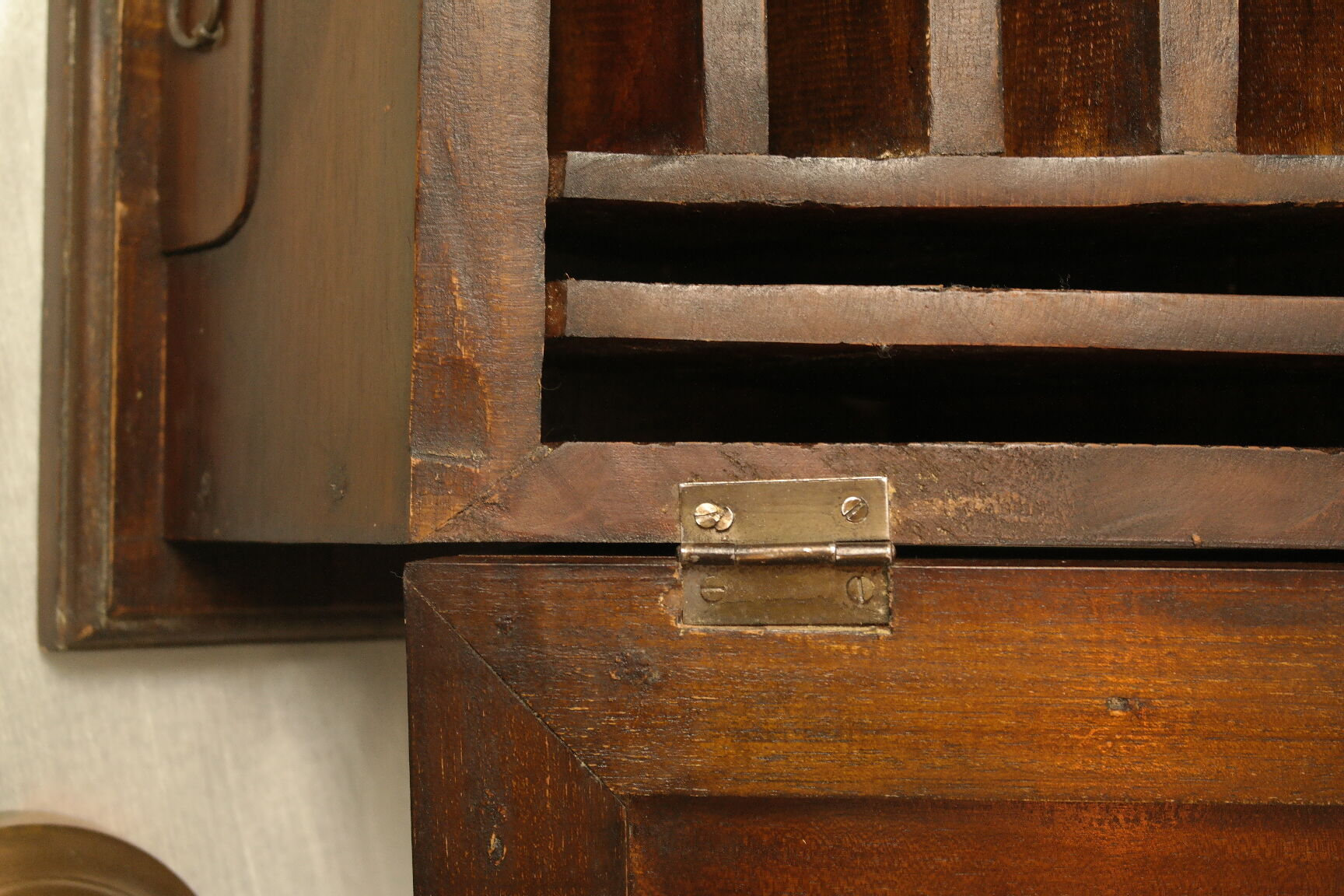 Antique table cabinet in solid mahogany XXth