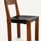 Chair S24 by Pierre Chapo – Solid elm and black leather – 1970