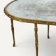 Maison Baguès coffee table in gilded bronze and aged mirror – 1950s