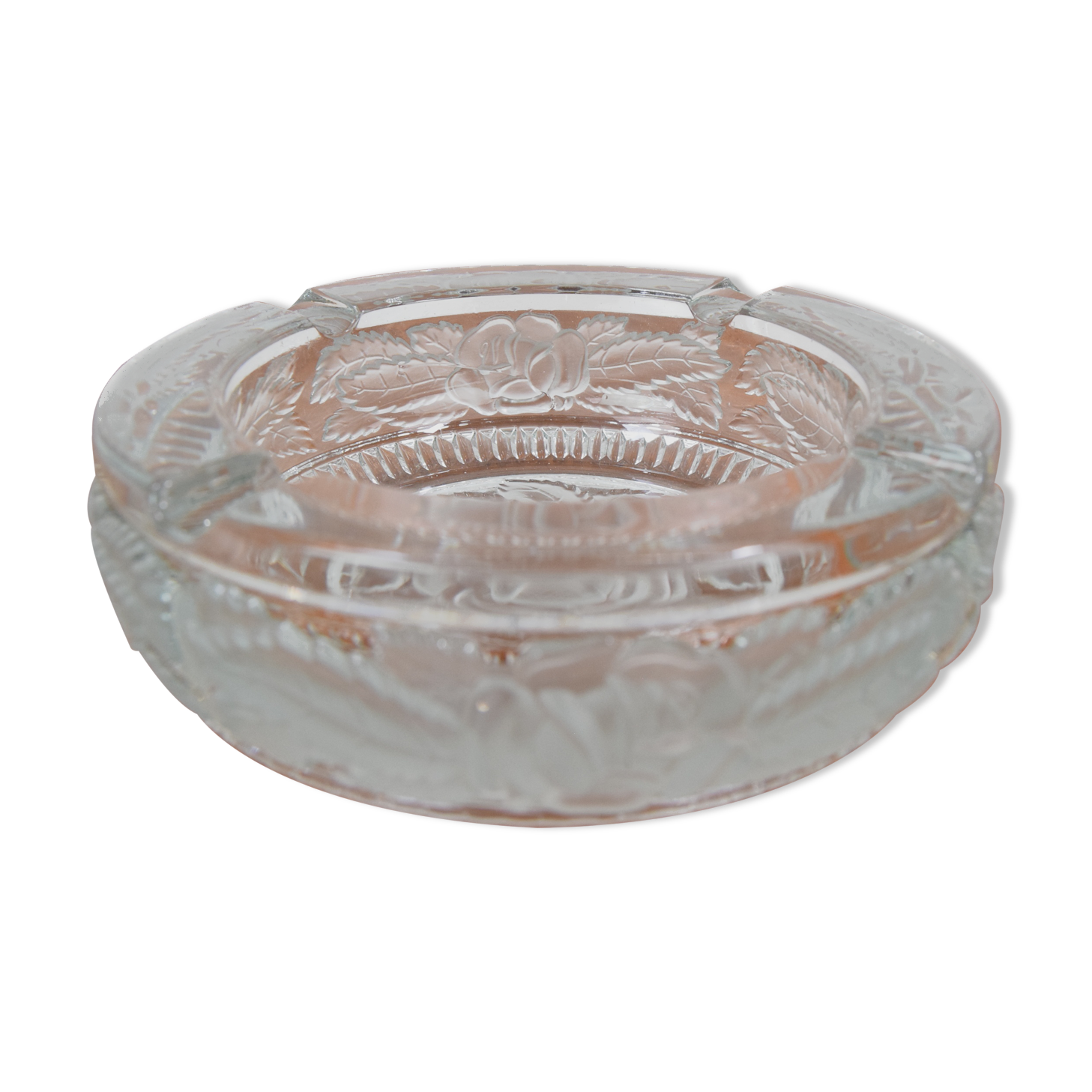 Mid century glass ashtray/bohemia cristal, 1950´s