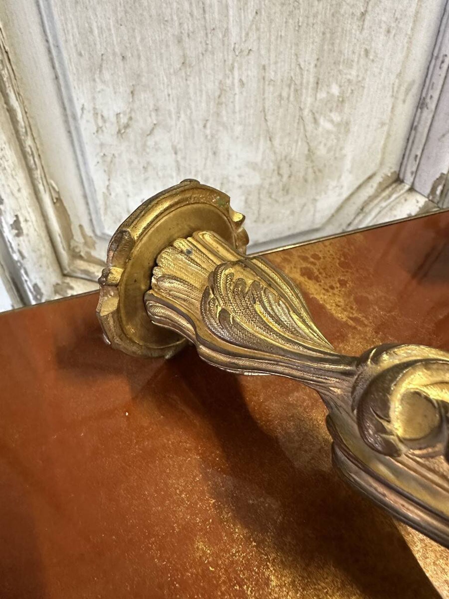 Pair of bronze candlesticks from the early 20th century in Louis XV style.