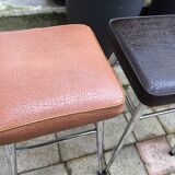In leatherette vintage stools