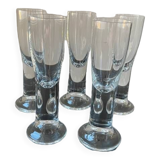 5 verres à shot en cristal