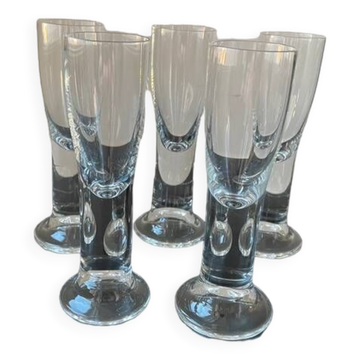 5 verres à shot en cristal