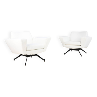 Studio Tecnico A.P.A, Paire De Fauteuils Modèle M530 Pour Lenzi. Italie C.1950