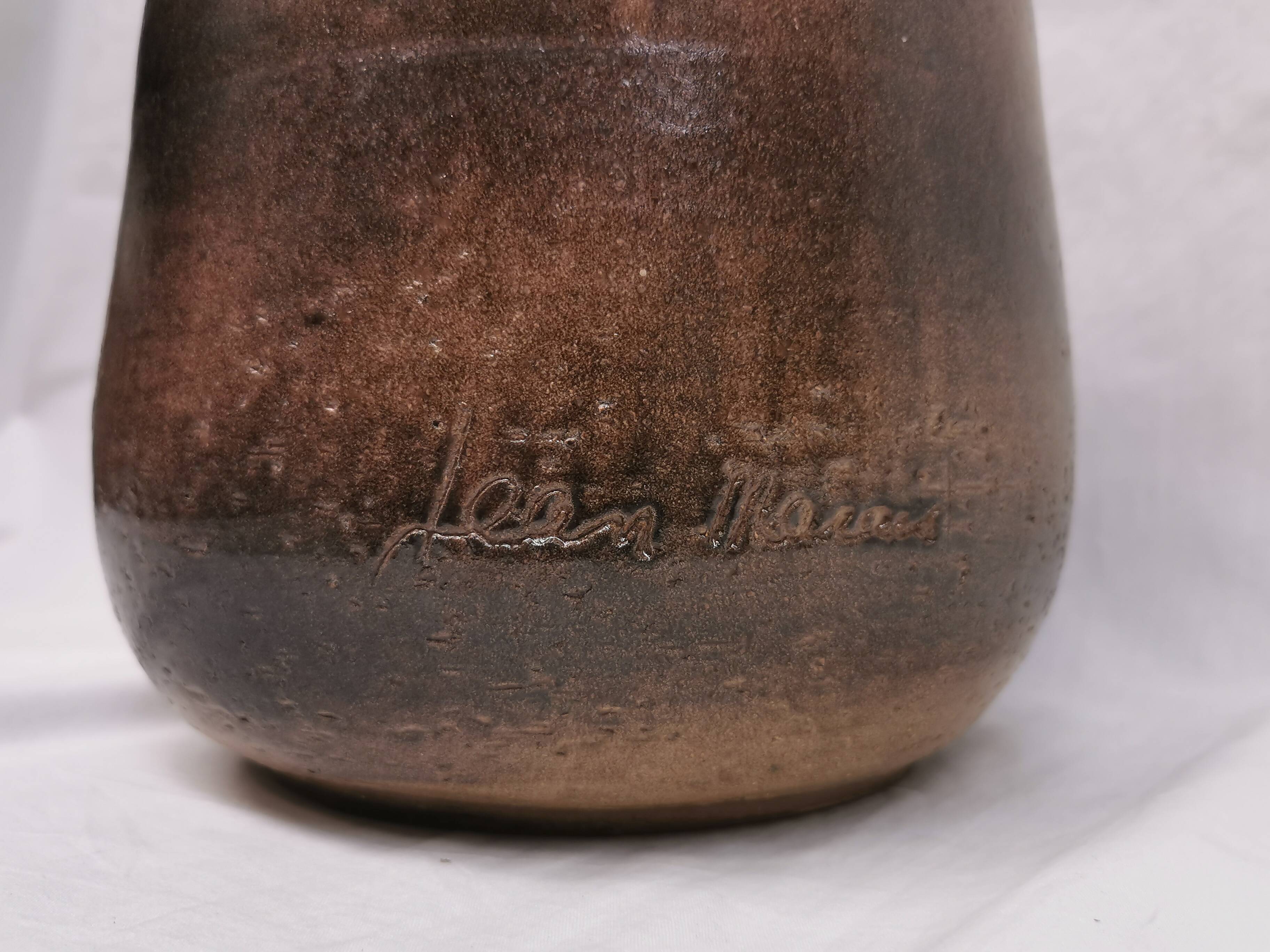 Large jug / pitcher, ceramic signed jean marais