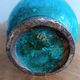 Ugo zaccagnini turquoise ceramic vase with dragon decoration