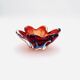 Murano Ashtray - Archimede Seguso - Bullicante - Red Blue Sommerso