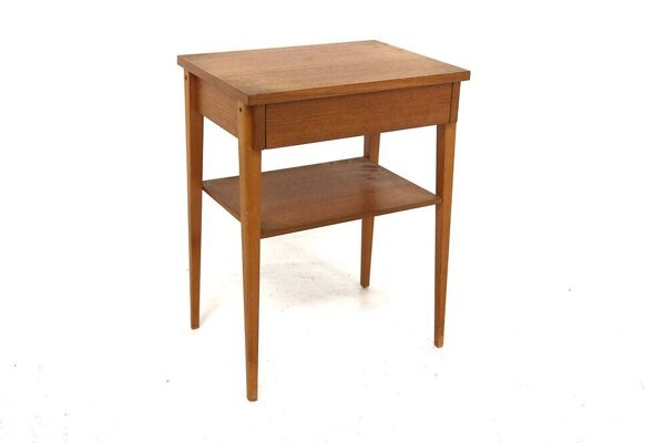 Table de chevet scandinave en teck, Suède, 1950