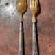 Antique Art Deco Salad Cutlery - Silver-Plated Handles