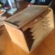 Oak roll-top desk organizer, circa 1930