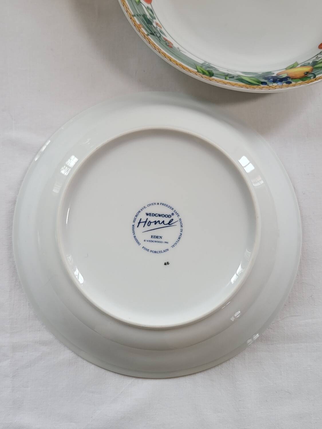 Lot de 6 assiettes creuses wedgwood eden