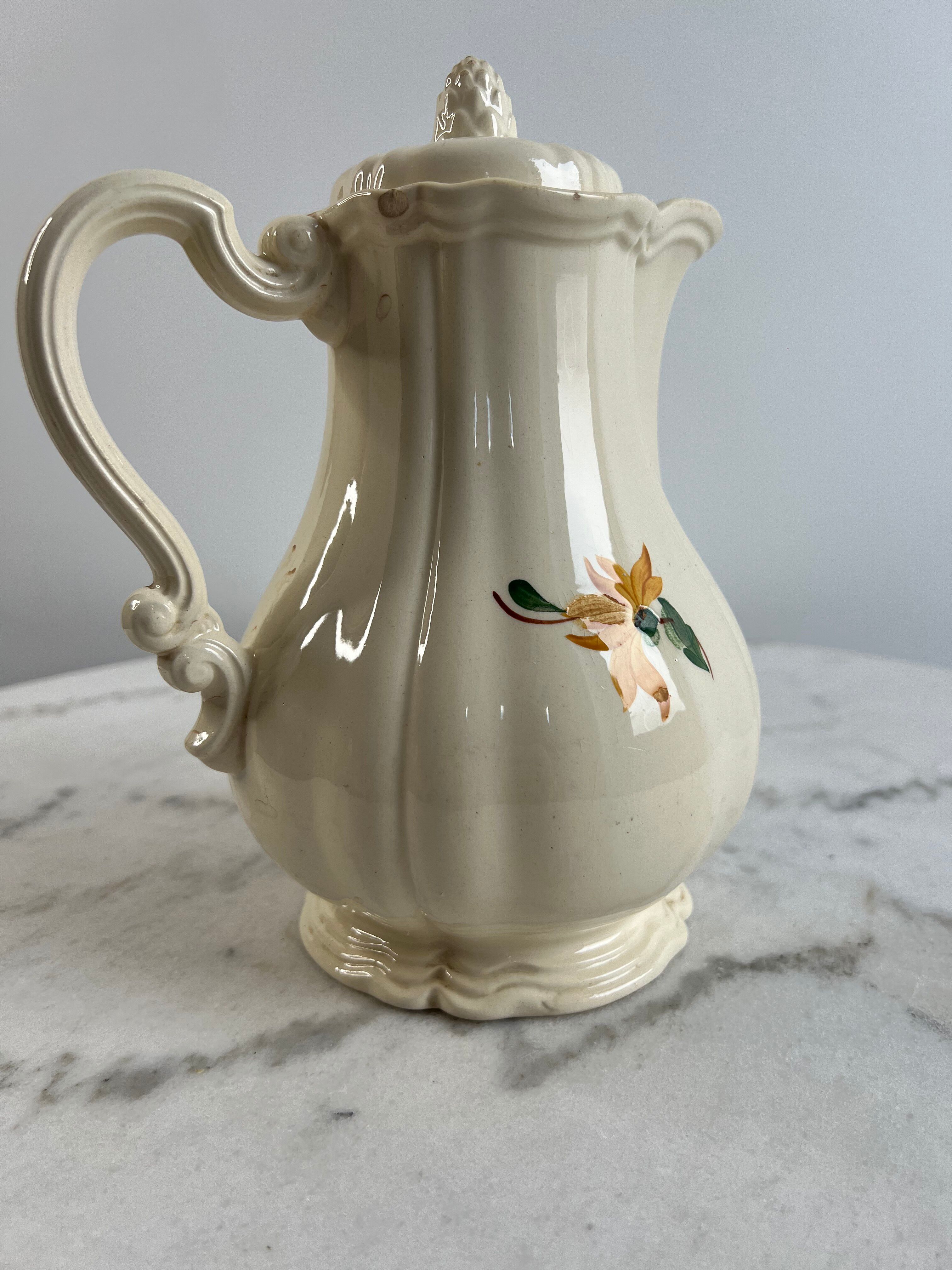 Iron earth teapot Sarreguemines and Digoin