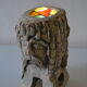 Lamp sculpture gallish head signed Mazoyer 1977