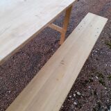 Table and folding benches of bistro guinguette -2m20