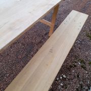 Table and folding benches of bistro guinguette -2m20