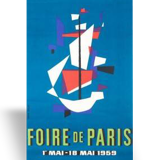 Jean Colin, PARIS 1-18 may fair poster 1959