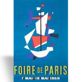 Jean Colin, PARIS 1-18 may fair poster 1959