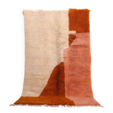 Azilal Berber rug in terracotta and modern peach
