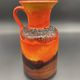 Vintage Jasba Fat Lava vase in orange and red – German ceramic from the year.