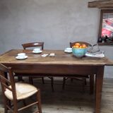 Solid walnut kneading table old XIX°