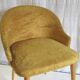 Vintage chair in wood and old gold fur - 50s/60s