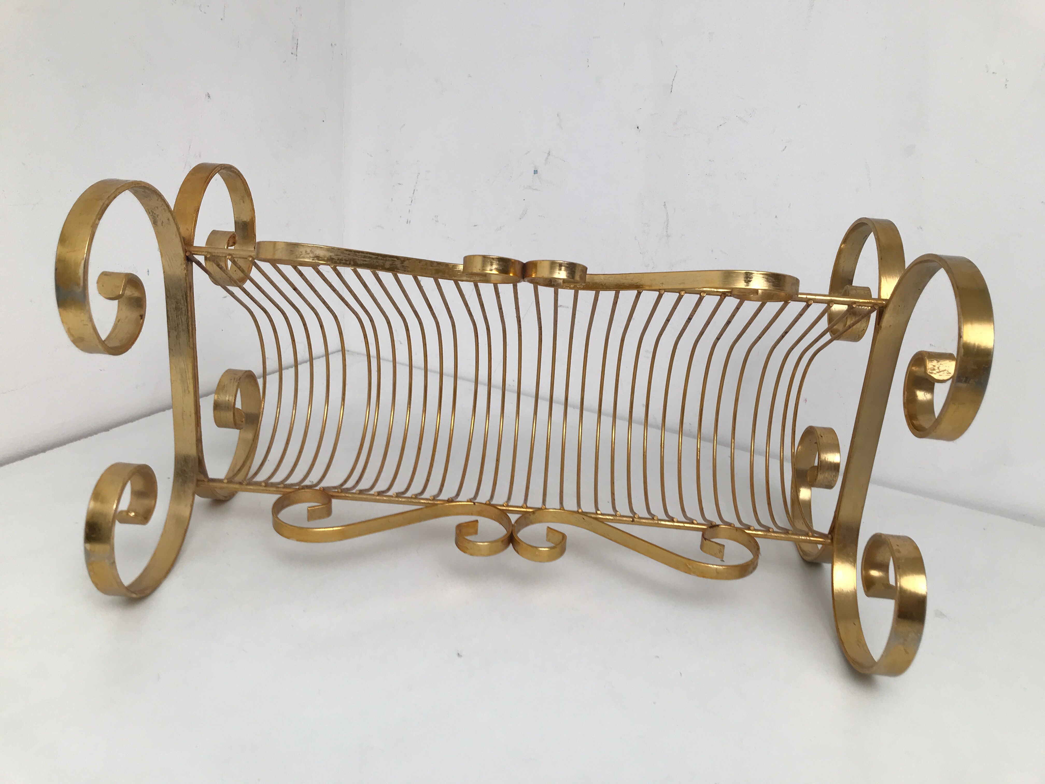 Gold metal magazine holder 50/60s