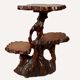 Biomorphic brutalist tree triple plant stand or side table, Dutch 1960s