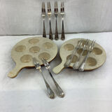 9 silver snail forks