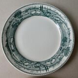 6 flat plates Saint Amand, décor la laitière