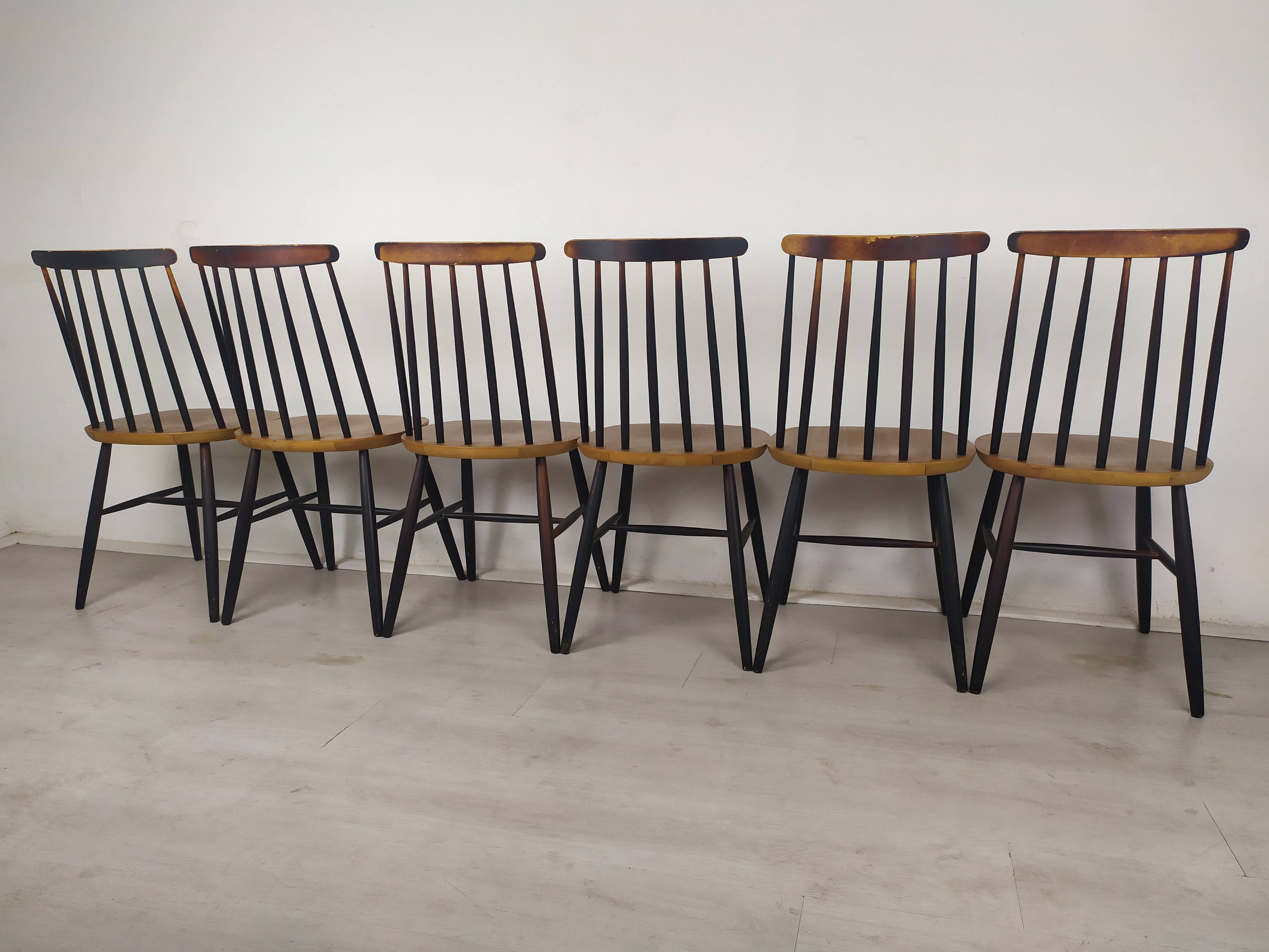 6 Scandinavian chairs