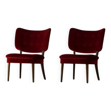 Paire de fauteuils Gunnar Thalberg “Vilstol 205”, Moderne Scandinave des années 1950
