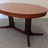 Baumann extendable oval table, 70s-80s
