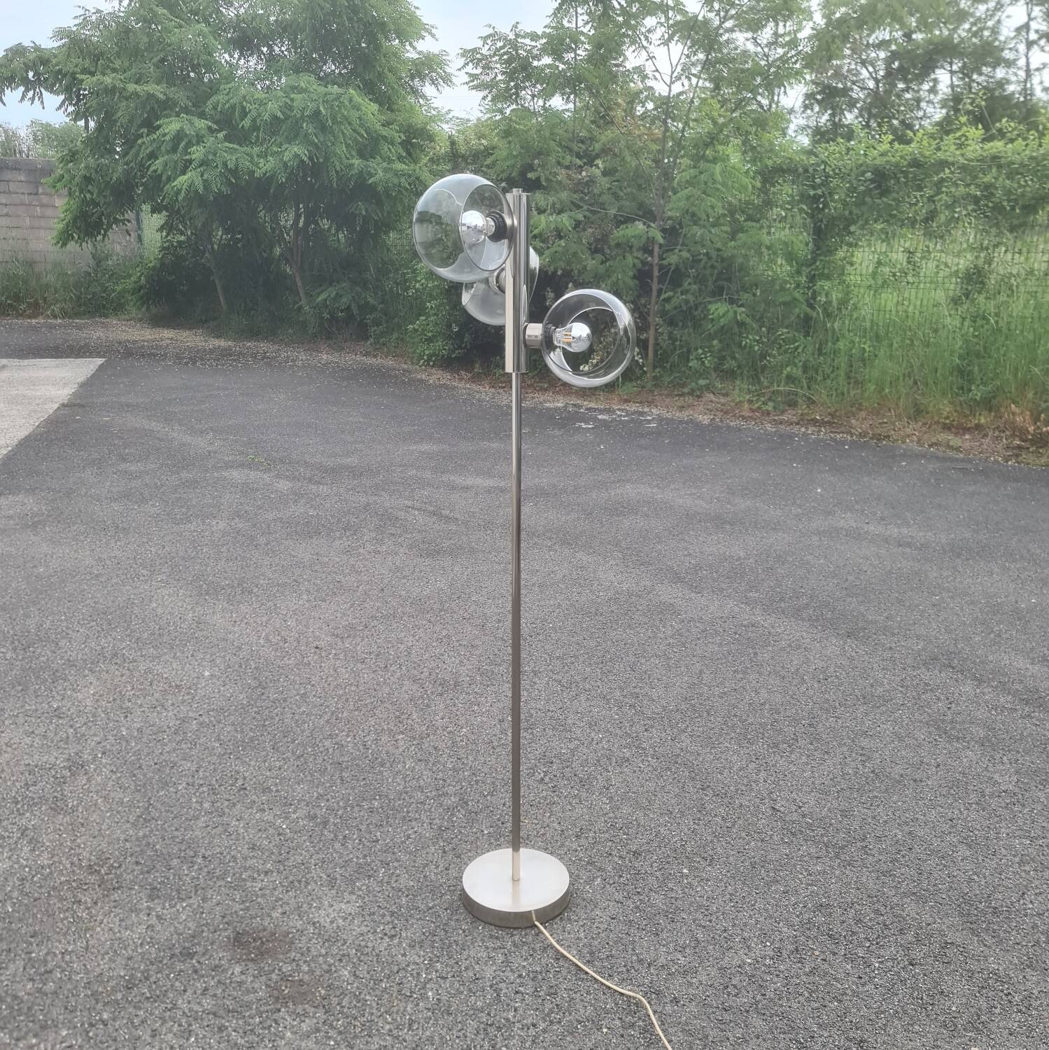 Vintage 1970s space age 3-light floor lamp