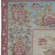 Tapis Kilim de Bessarabie en laine tissée à plat à motifs floraux roses et bleu, 1870