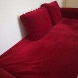 Sofa bench garnet velvet