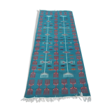 Blue Moroccan carpet 90x230cm