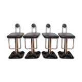 Set of 4 stools bar vintage by Joe Colombo for Zanotta
