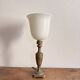 Lampe Bouillotte Style Louis XVI Laiton Doré Tulipe Opaline