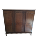Large antique solid wood wardrobe – 195 x 182 x 55 cm