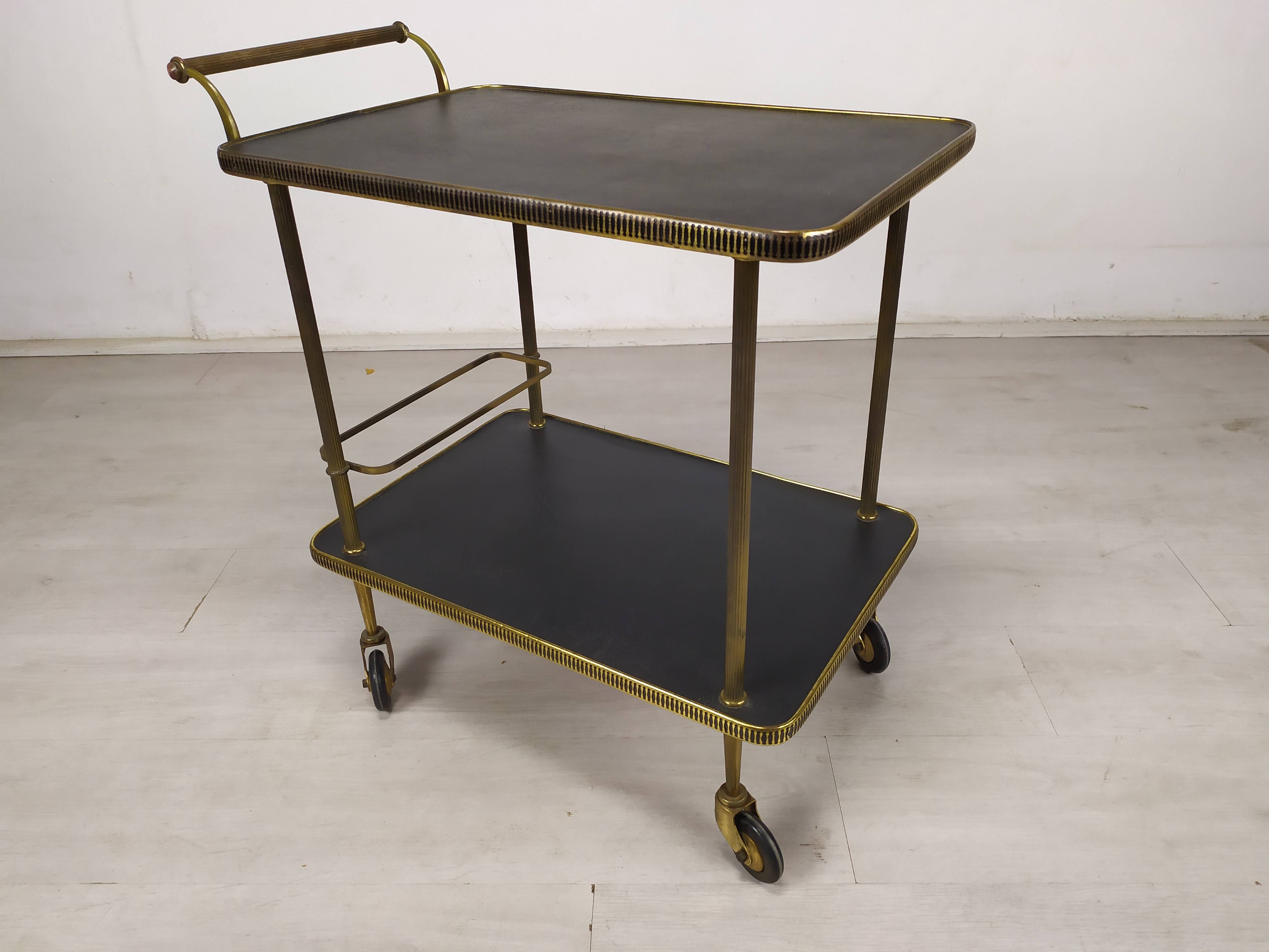 Vintage brass bar service