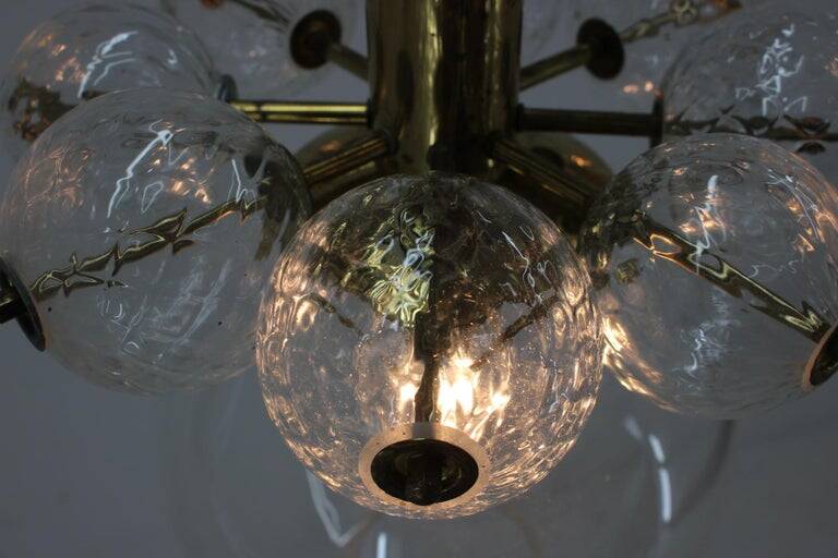 Set of four Midcentury Chandeliers Kamenicky Senov, 1970s
