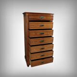 Pitch pine weekly planner, Art Nouveau period – Early 20th century