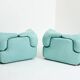 Pair of Confidential armchairs by Alberto Rosselli for Saporiti 1970