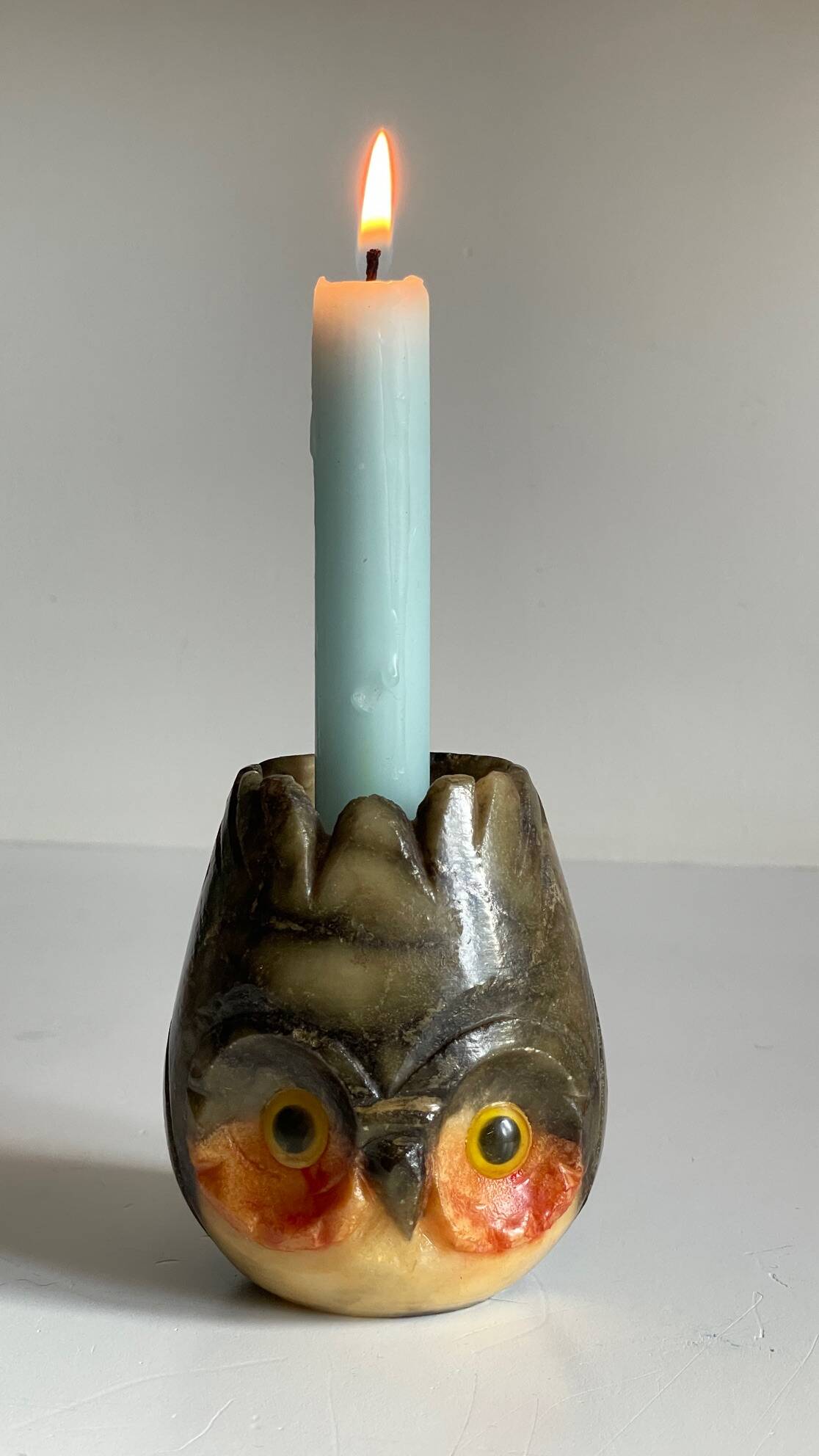 Alabaster stone candle holder made in italy vintage