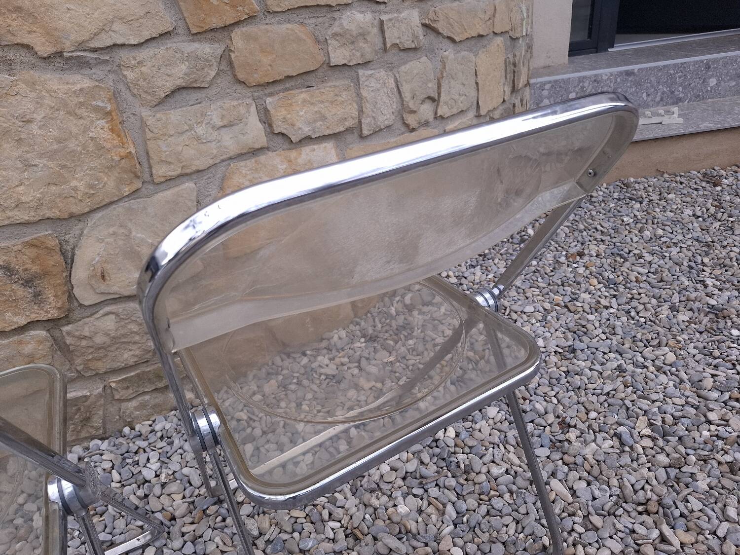 5 vintage 70'S chairs + Giancarlo Piretti Castelli support