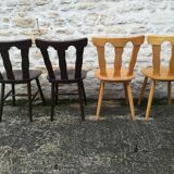 Mismatched bistro chairs